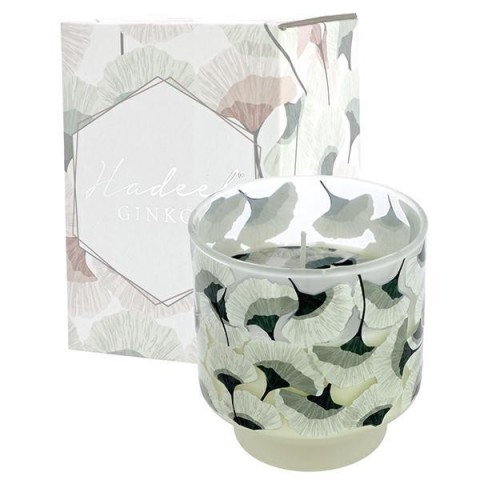 CANDELA PROFUMATA VETRO DECORO